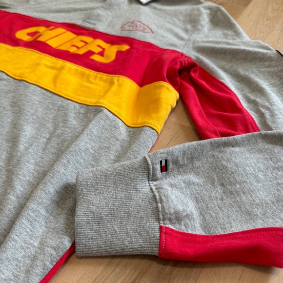 Tommy Hilfiger Kansas City Chiefs Quarter Button Collared Long Sleeve Shirt LG - Picture 7 of 16